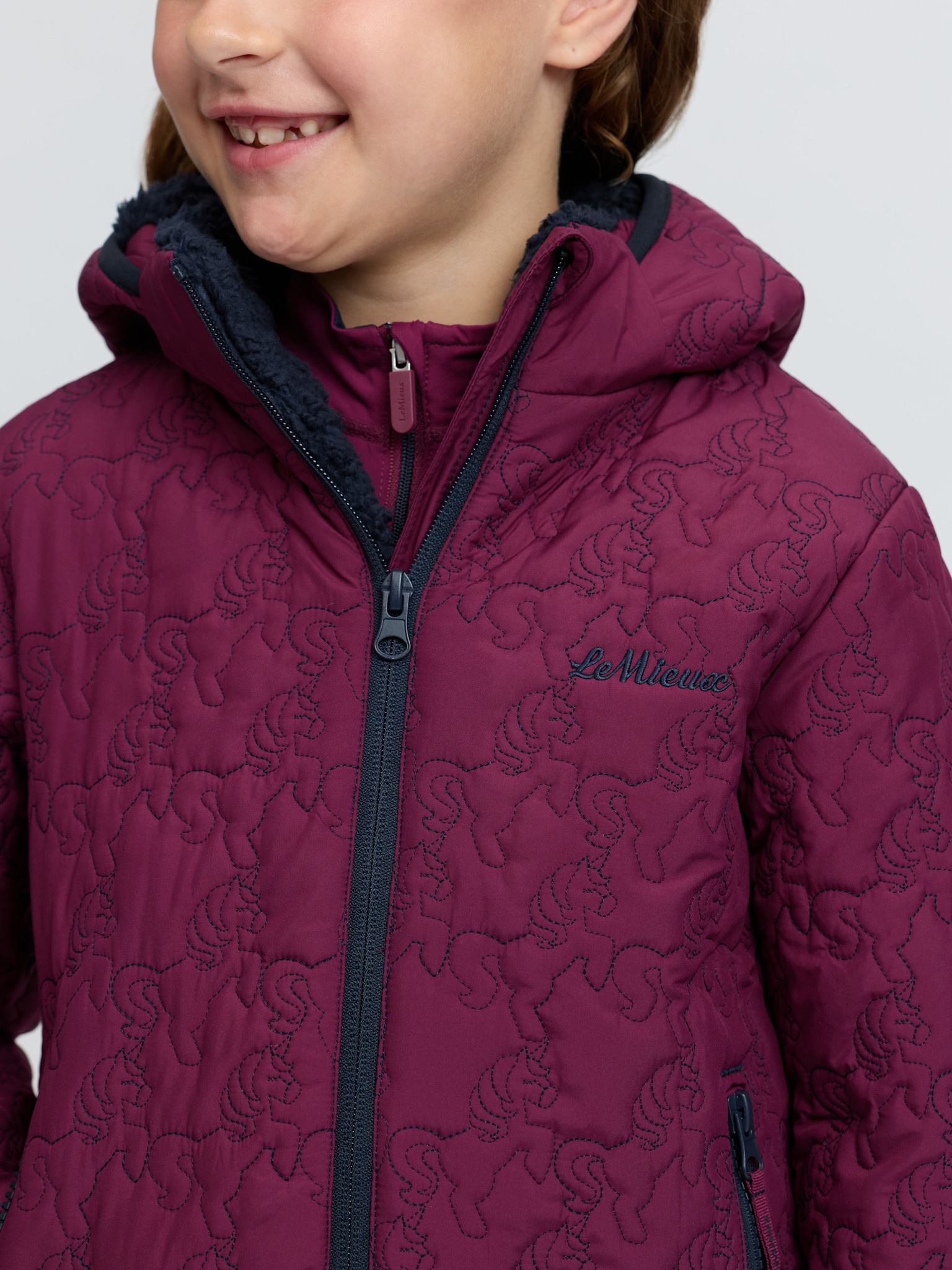 LeMieux LeMieux Mini Lola Quilted Jacket, Blackberry