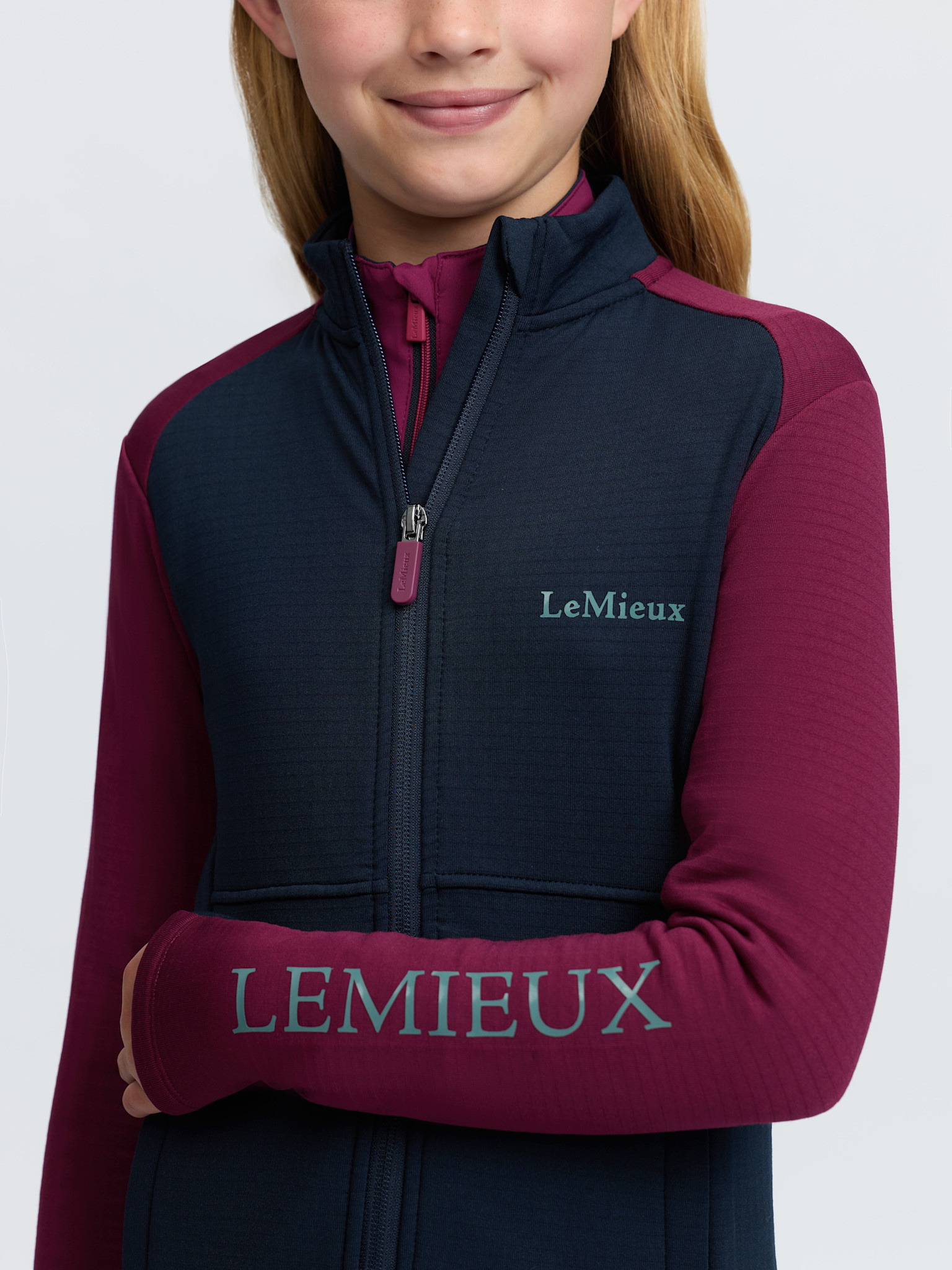LeMieux LeMeiux Young Rider Bethany Zip Through, Midlayer, Blackberry