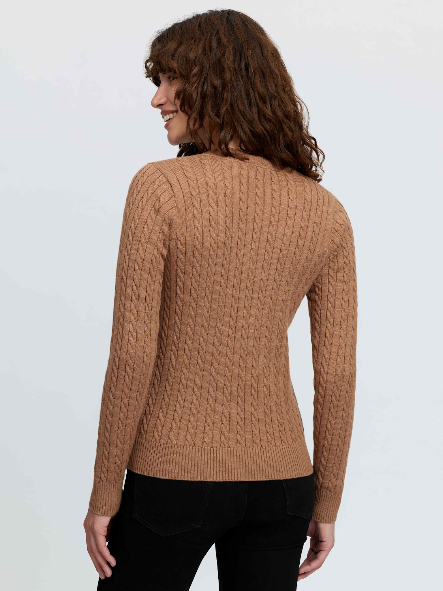 LeMieux LeMieux Carla Cable V-Neck Knit Sweater