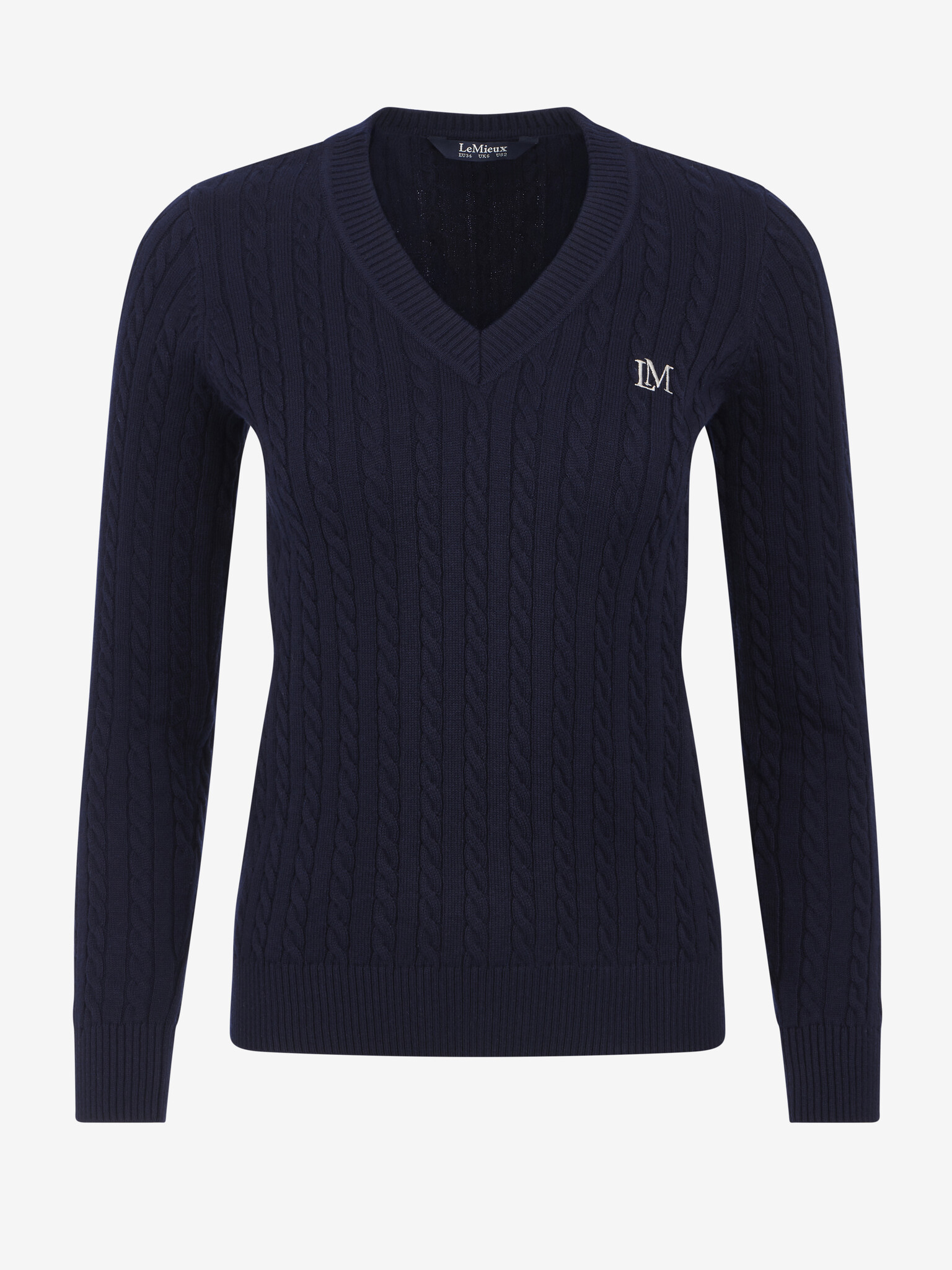 LeMieux LeMieux Carla Cable V-Neck Knit Sweater