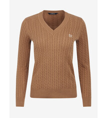 LeMieux LeMieux Carla Cable V-Neck Knit Sweater