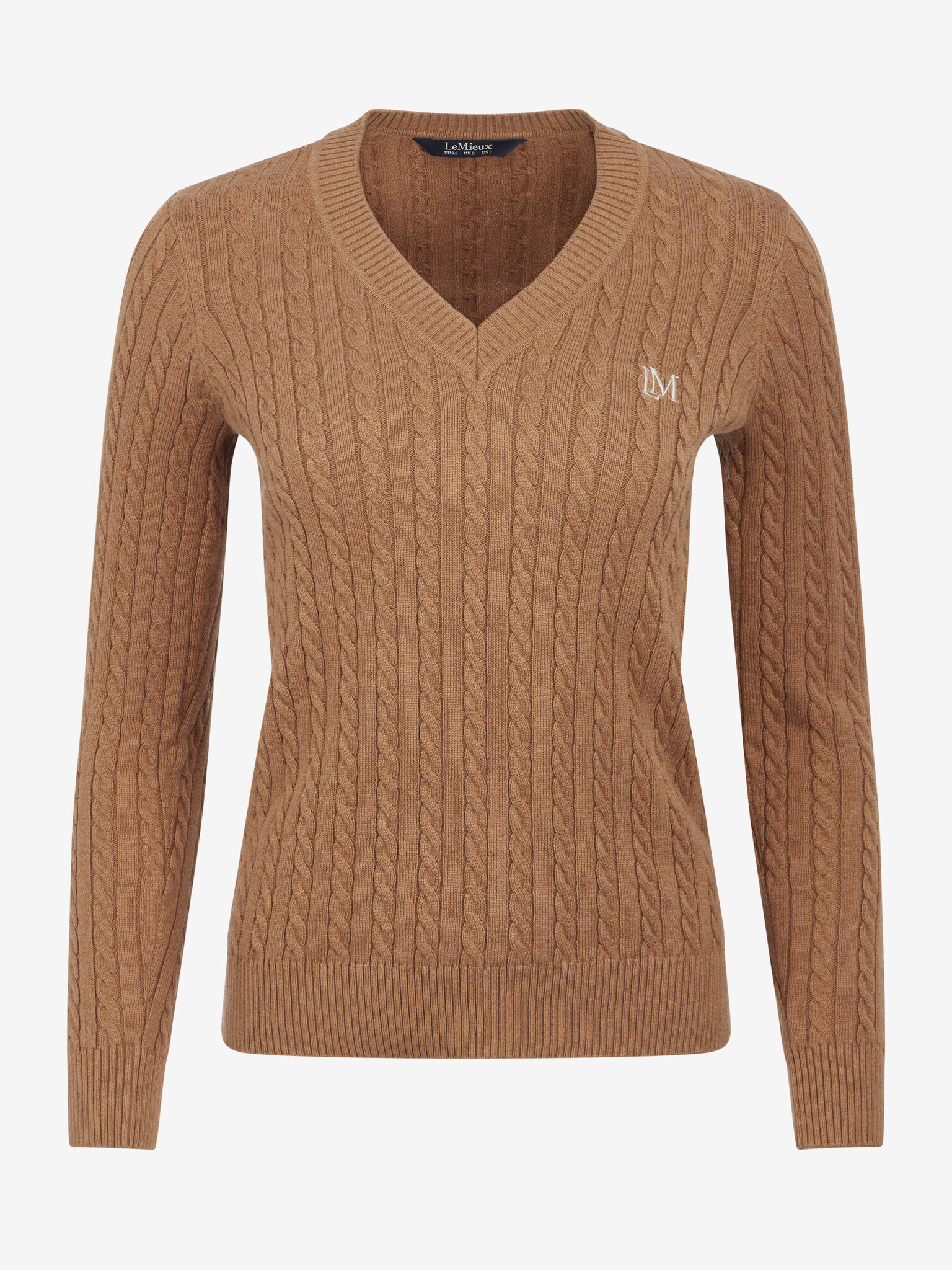 LeMieux LeMieux Carla Cable V-Neck Knit Sweater