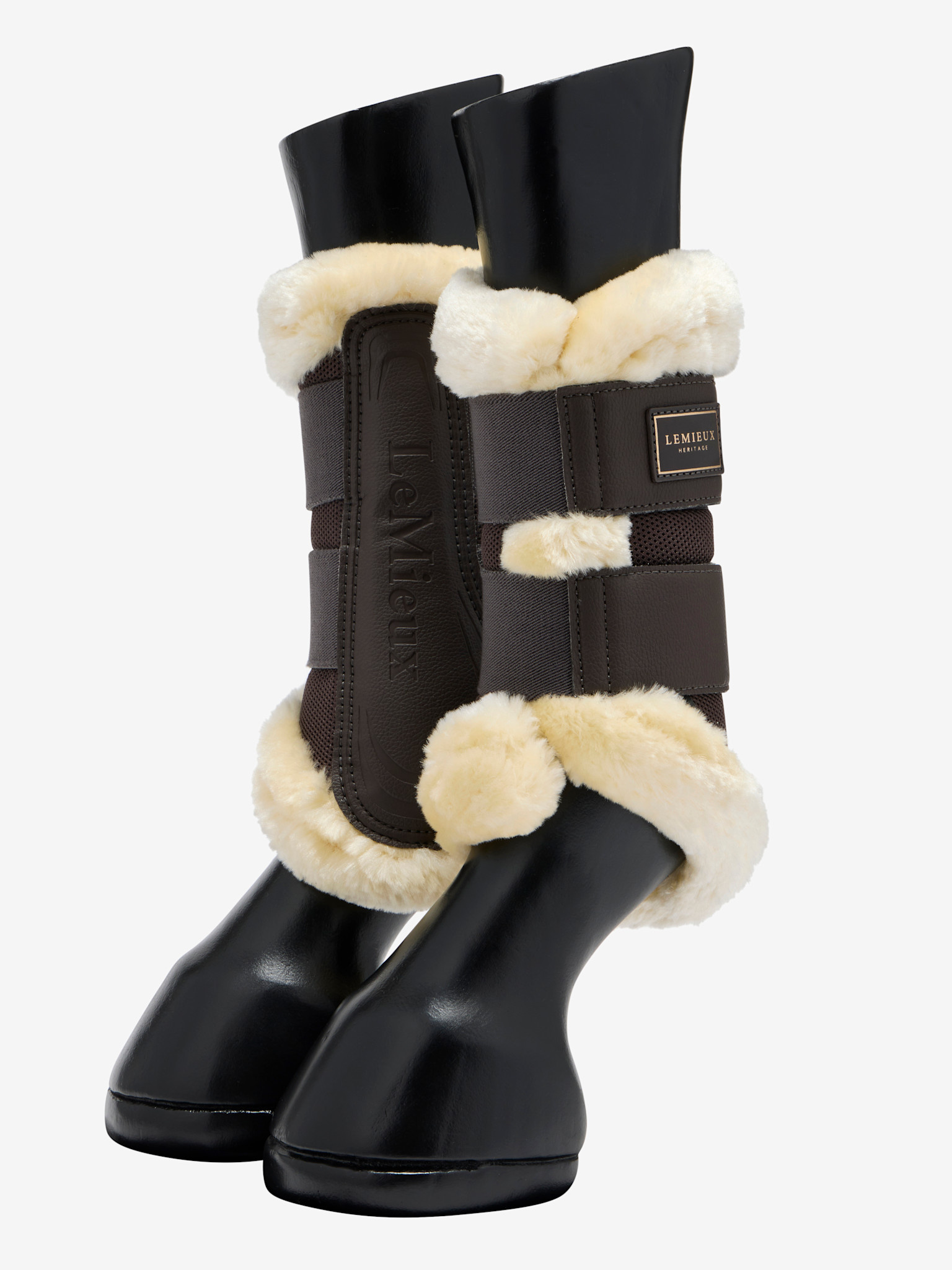 LeMieux Heritage Fleece Edged Brushing Boot Cocoa
