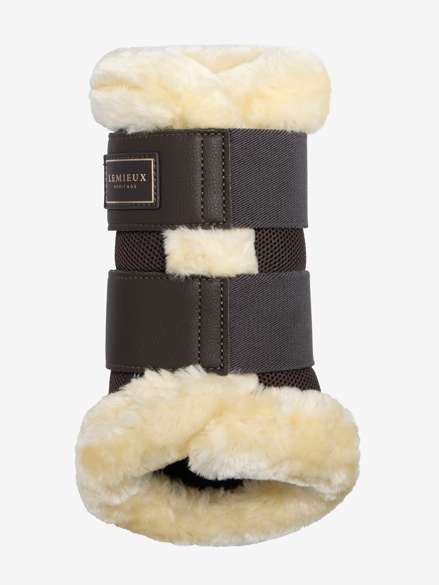 LeMieux Heritage Fleece Edged Brushing Boot Cocoa
