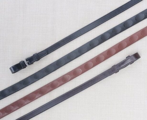 KL Select Red Barn 5/8" Thumb Grip Reins