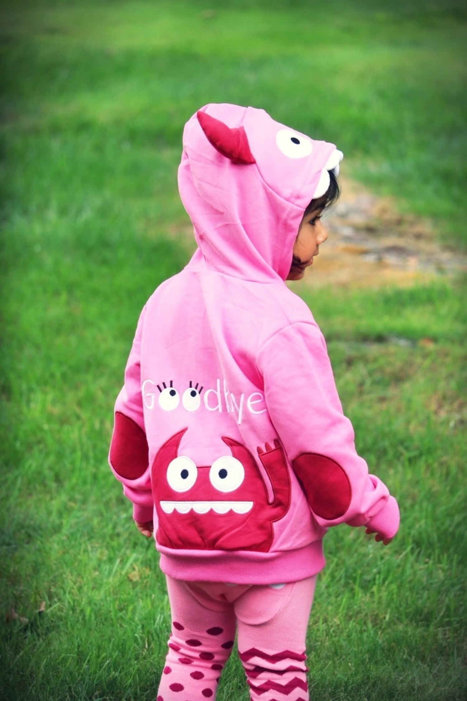 pink monster hoodie