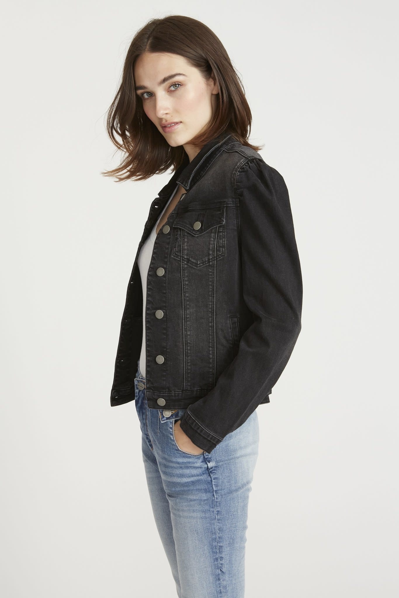 levi's puff sleeve jacket