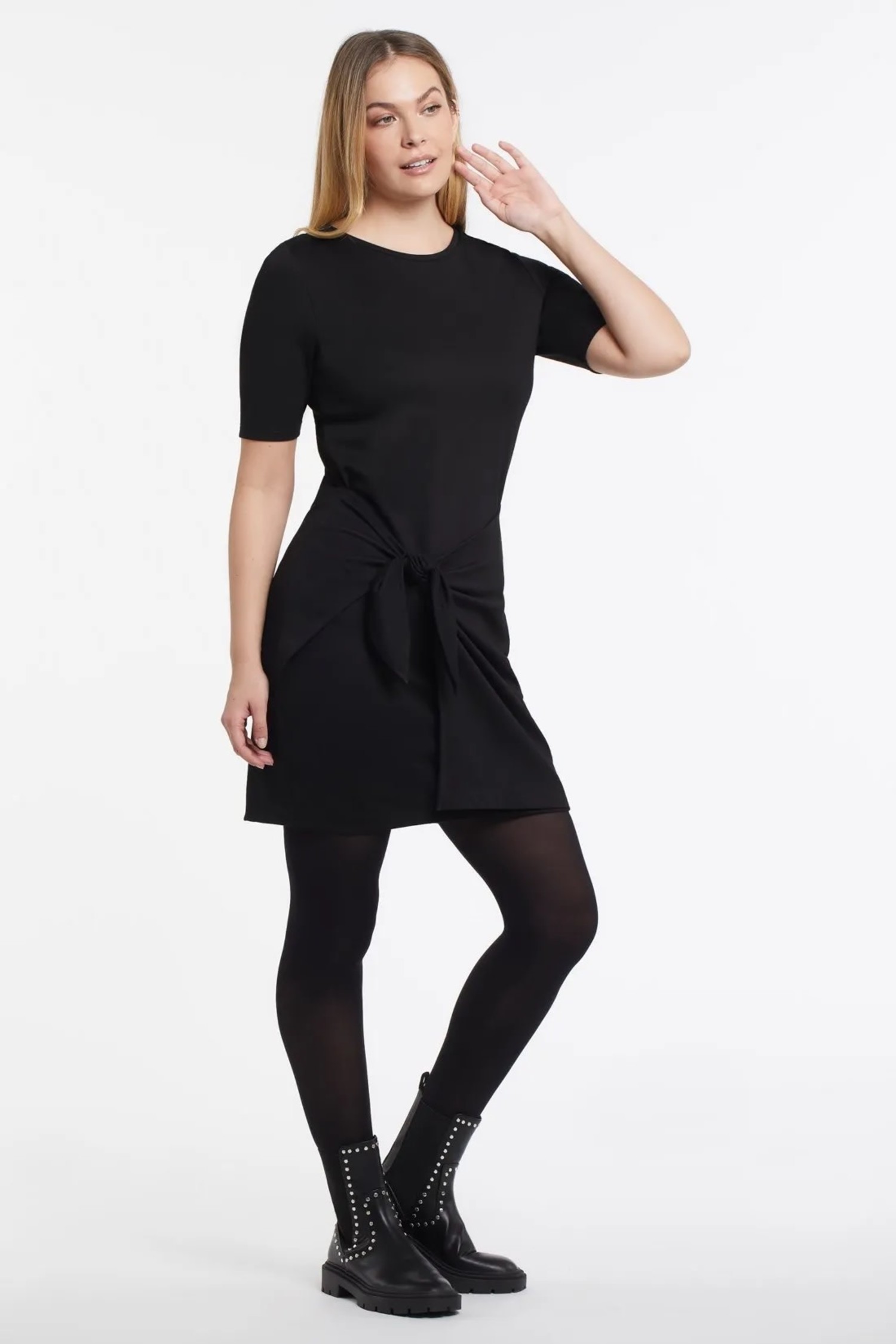 Elbow Sleeve Wrap Dress - Terra Verde 
