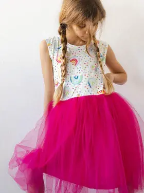 Rainbow Dot Tank Tutu Dress