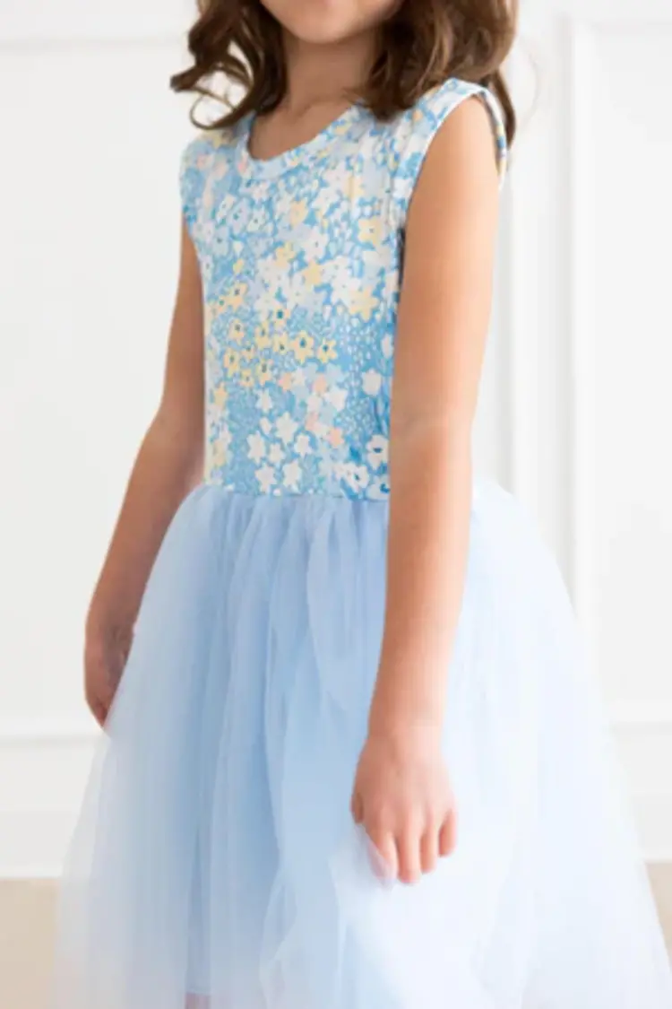 Blooming in Blue Tank Tutu Dress