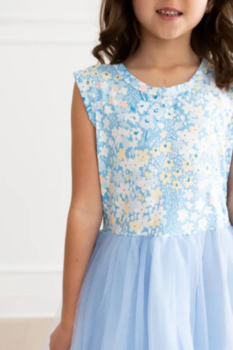 Blooming in Blue Tank Tutu Dress