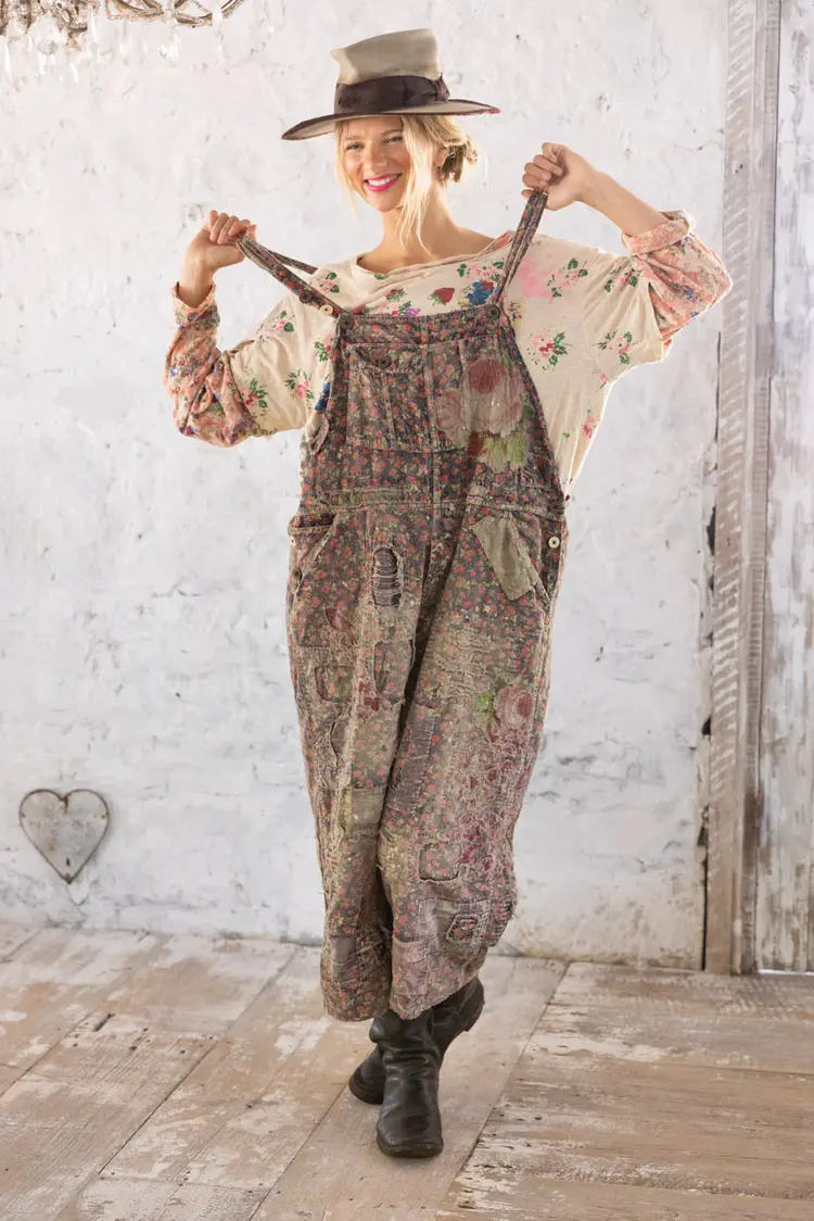 Magnolia Pearl Benjamin Wide Leg Overalls Fruit Market