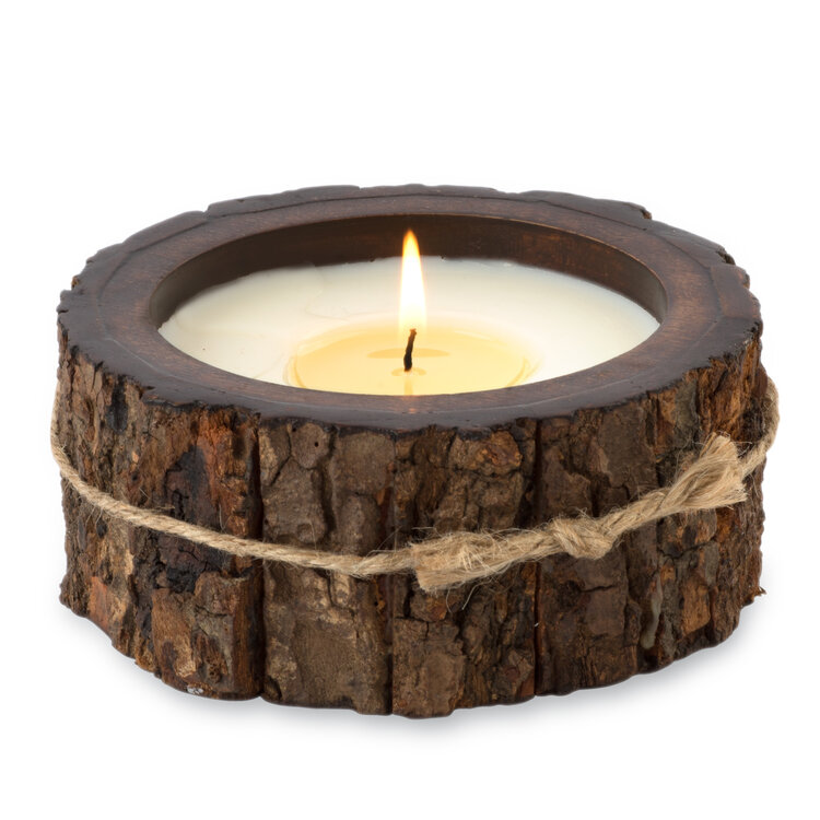 Himalayan Trading Post Tree Bark Candle - Small - Grapefruit Pine
