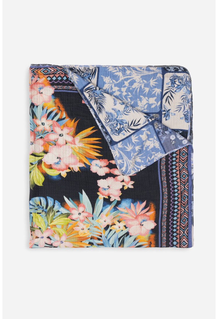 Johnny Was Scarf Print Gauze Blanket