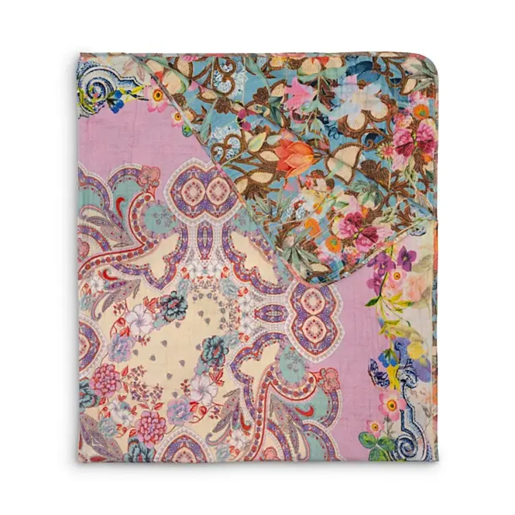 Johnny Was Scarf Print Gauze Blanket