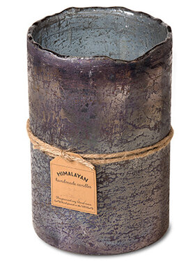 Himalayan Trading Post Hurricane Candle - Smoky Gray - Grapefruit Pine