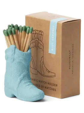 Cowboy Boot Match Holder w Matches
