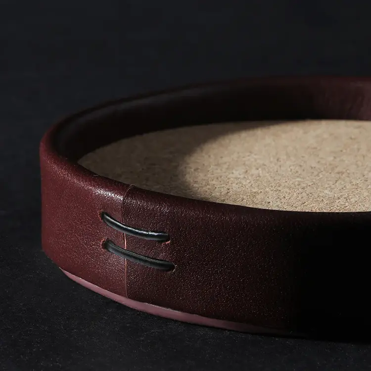 Liiton Leather Coaster S/4