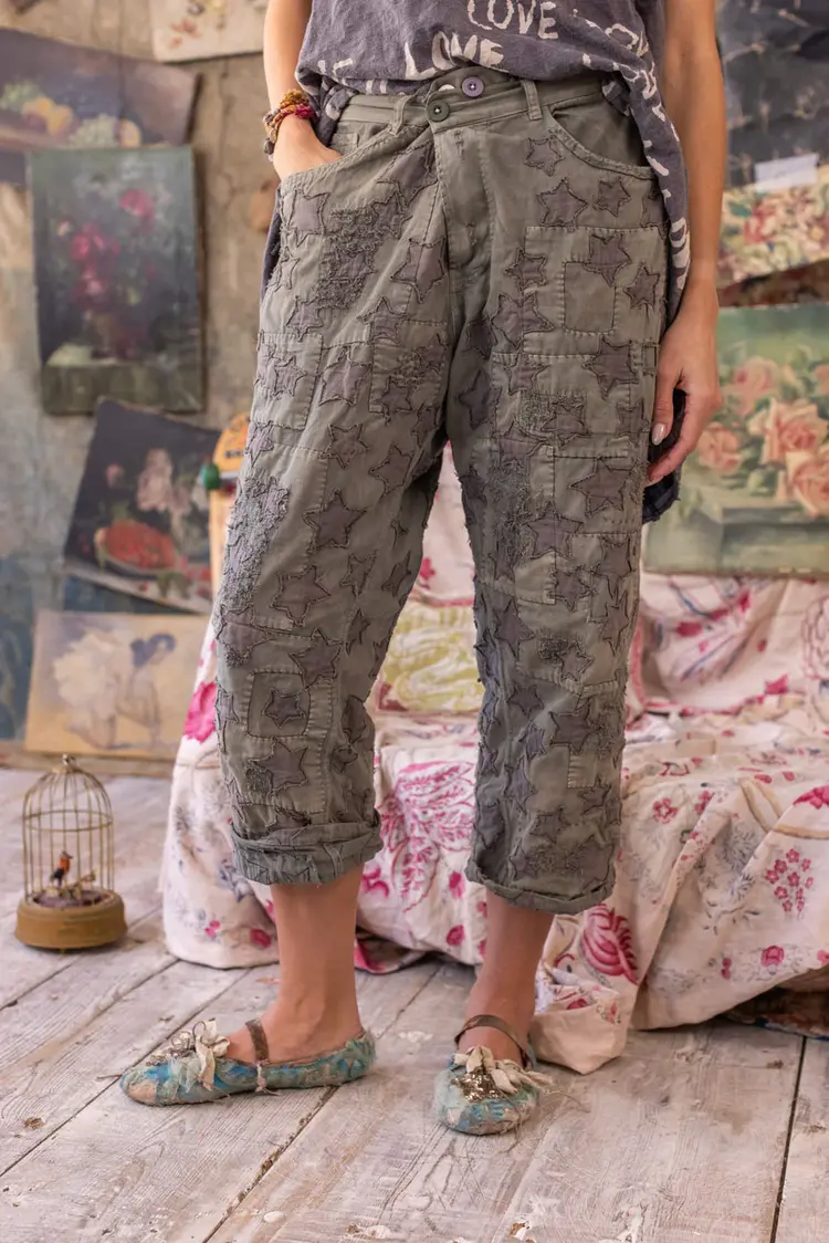 Magnolia Pearl Star Applique Miner Pants Evangeline