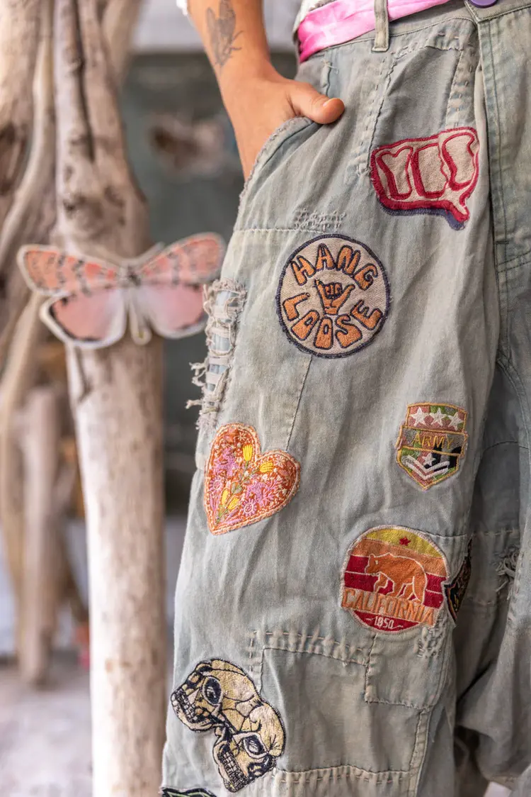 Magnolia Pearl Emb Patch Joni Trousers Peace