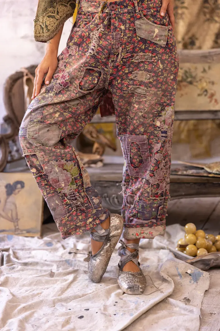 Magnolia Pearl Applique Miner Pants Fruit Market