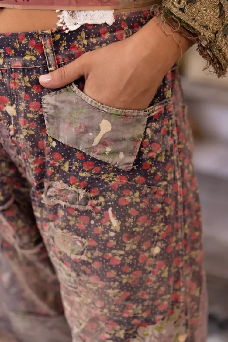 Magnolia Pearl Applique Miner Pants Fruit Market