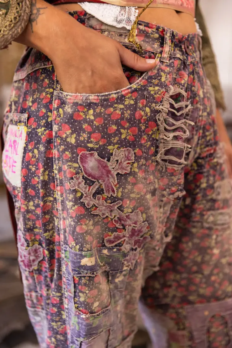 Magnolia Pearl Applique Miner Pants Fruit Market