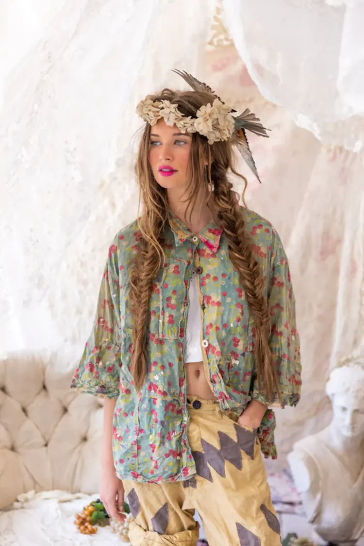 Magnolia Pearl Short Sleeve Adison Workshirt Cherry Blossom