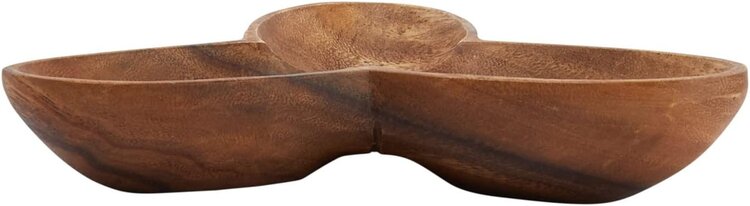 3 Section Acacia Wood Tray