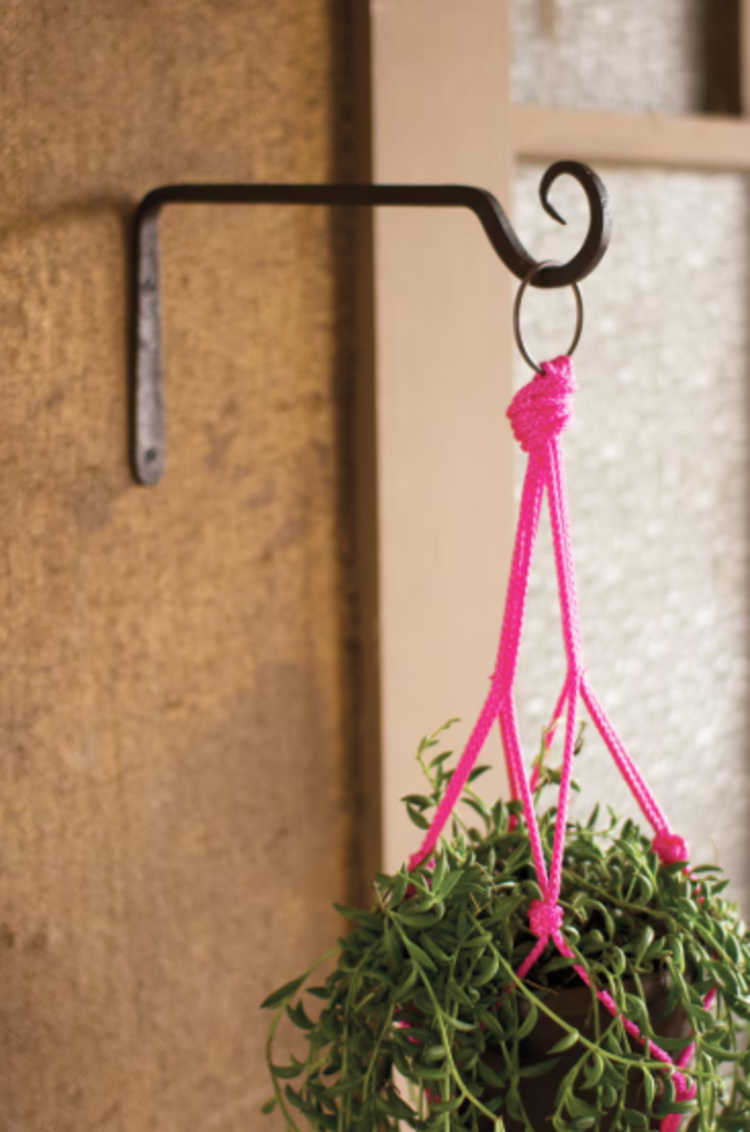 Hand Forged Iron Plant Wall Hook