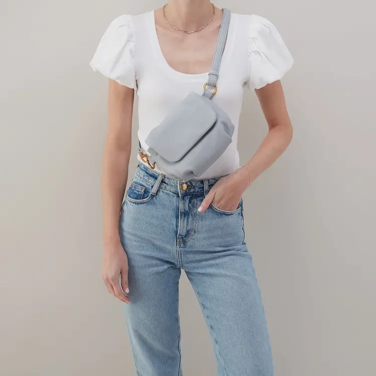 Hobo Harley Crossbody Sling Blue Pearl