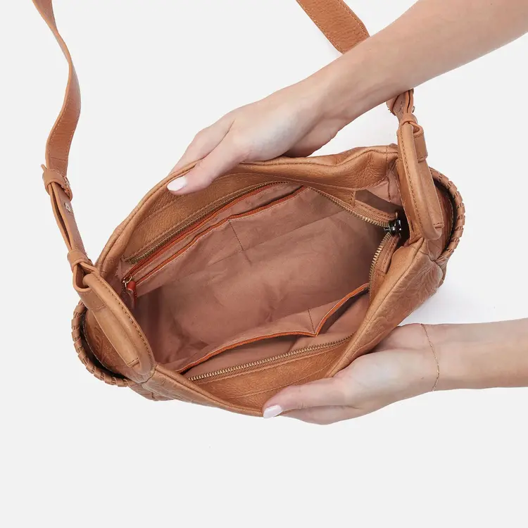 Hobo Sheila Crossbody Embossed Saddle