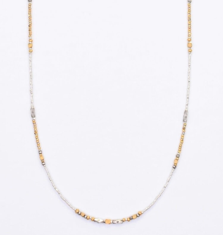 Chipita Necklace- 16" Thai sterling Silver, Gold Fill