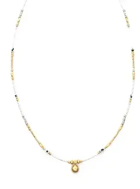 Chipita Necklace- Sterling Silver, Handmaid Thai Beads