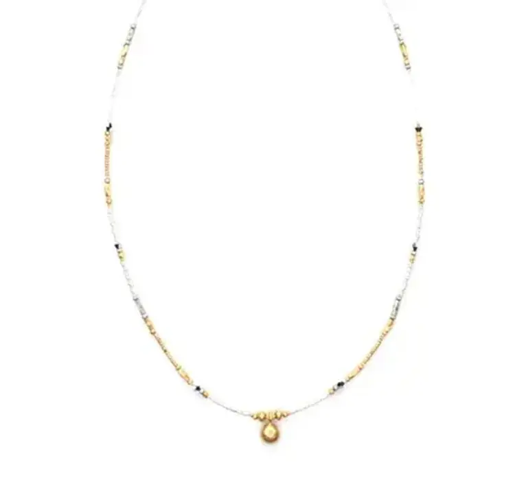 Chipita Necklace- Sterling Silver, Handmaid Thai Beads