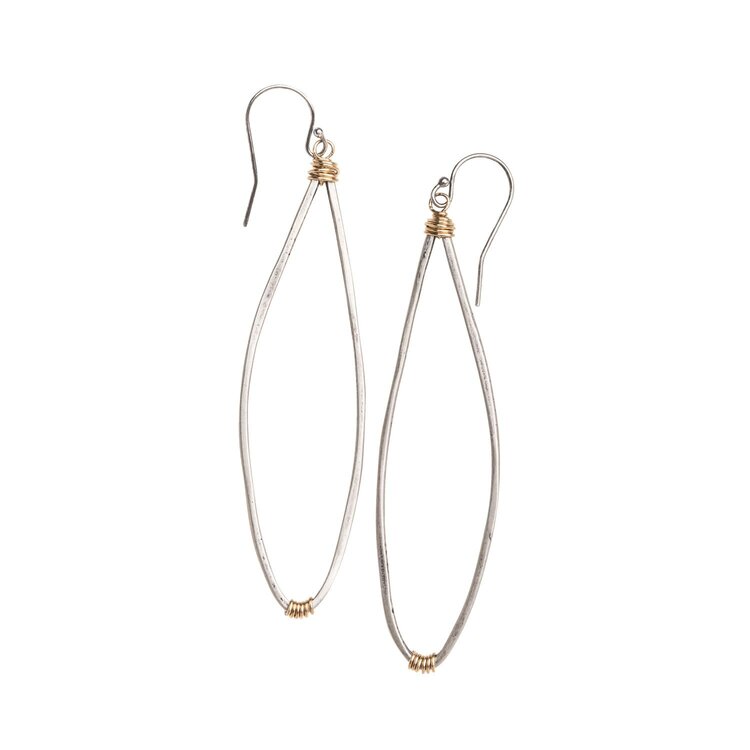 Original Hardware Earring Med Dahlia Drop Wirewrap