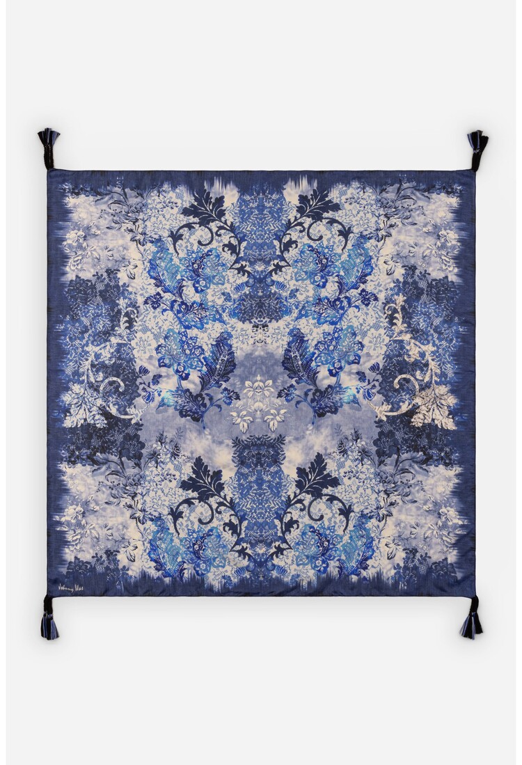 Johnny Was Denim Lace Scarf