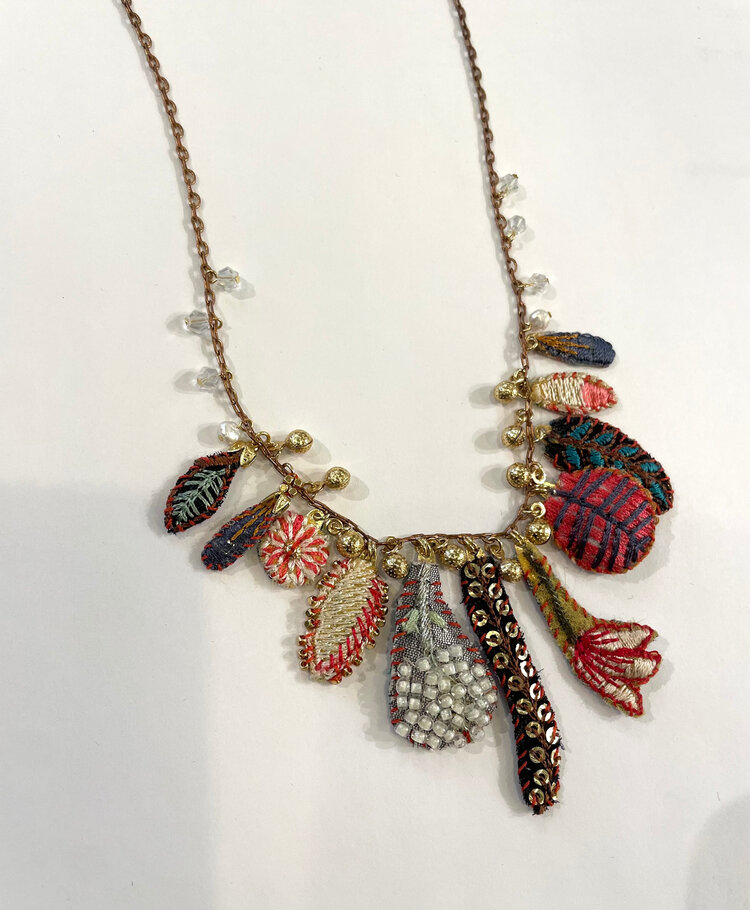 Ayala Bar/ IsArt Embroidered Garden Necklace
