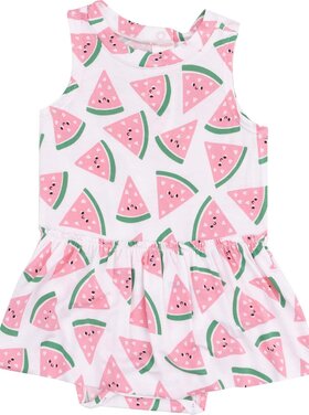 Angel Dear Watermelon Hearts Bodysuit W/ Skirt