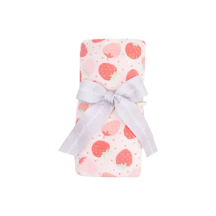 Angel Dear Strawberry Bliss Swaddle Blanket O/S