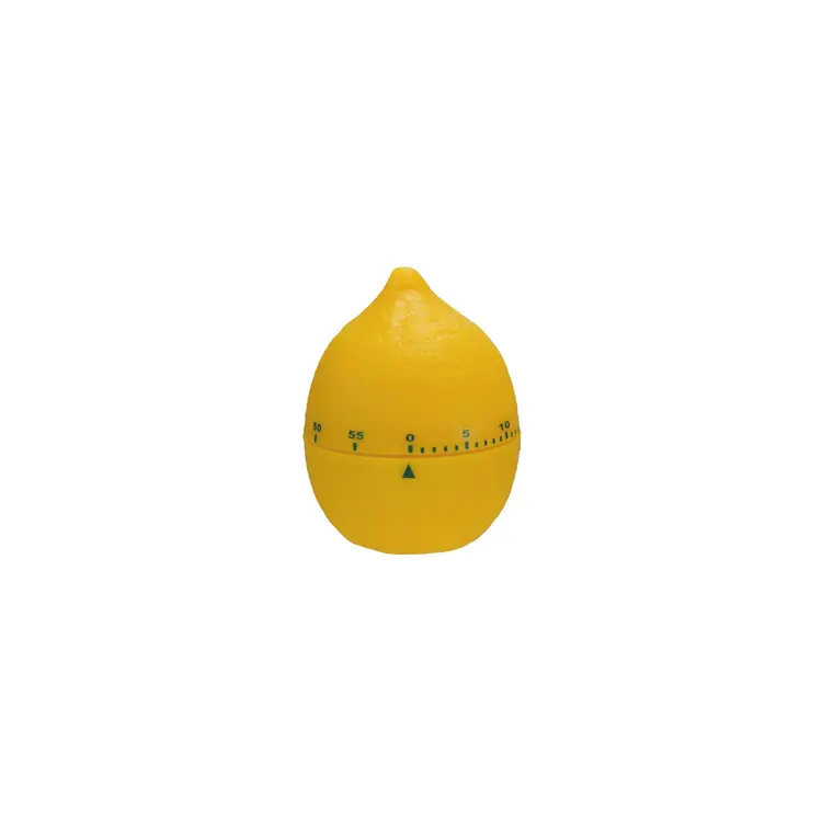 Creative Co-Op Lemon Shaped 60 Minute Twist Timer