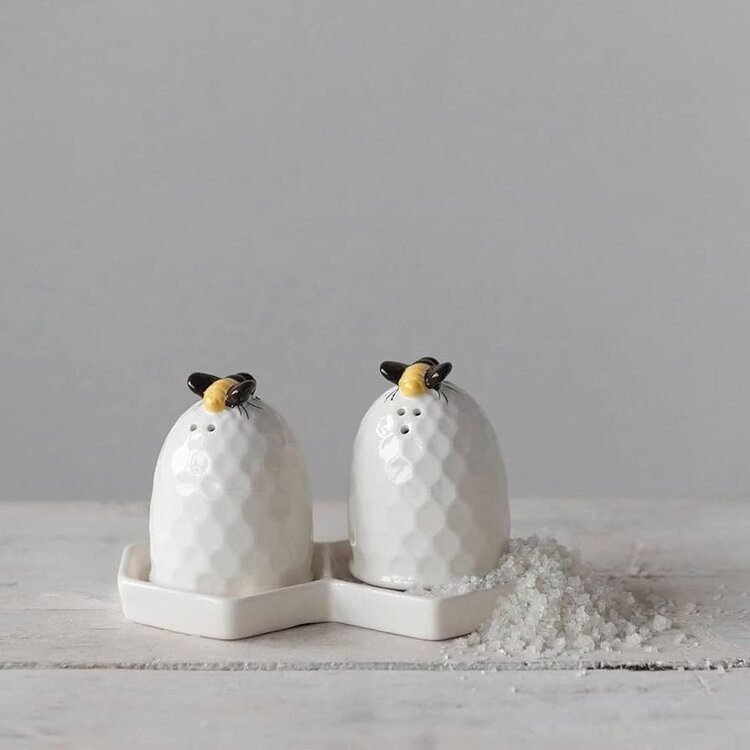 Creative Co-Op Beehive Salt Pepper Shakers
