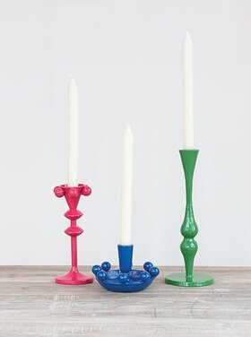 Creative Co-Op Cast Iron Taper Holder, Green