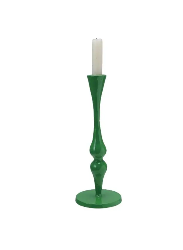 Creative Co-Op Cast Iron Taper Holder, Green