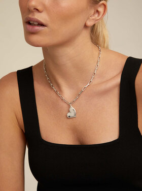 UNO De 50 Heartbeat Necklace SIlver