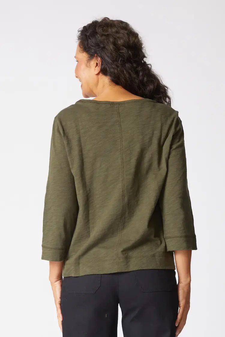 Habitat Cotton Pebble Coverstitch Boatneck