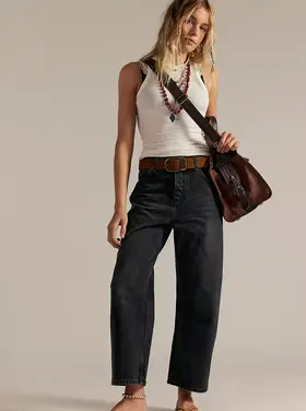 Free People Deep Trance Dropped BF Jeans