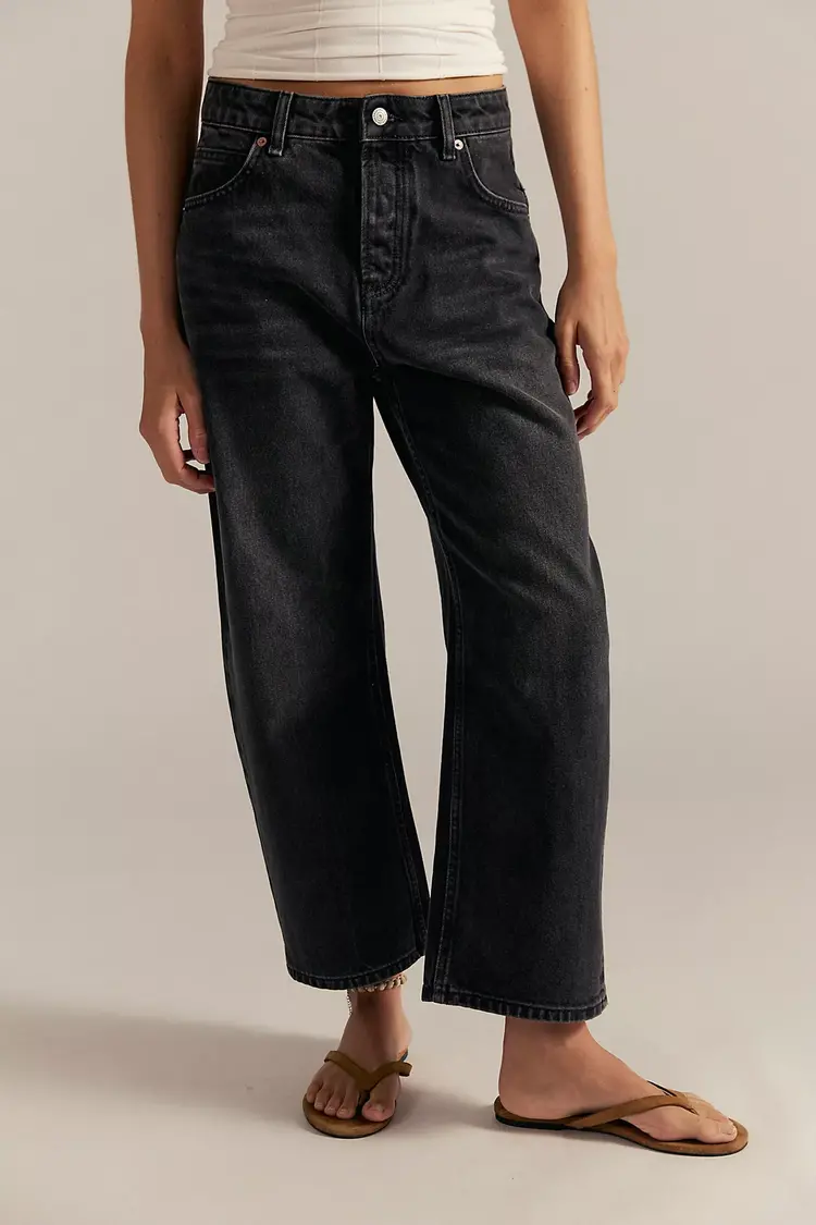 Free People Deep Trance Dropped BF Jeans