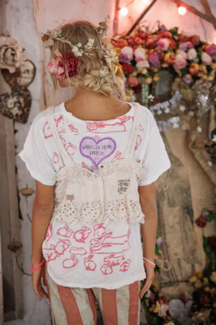 Magnolia Pearl Olive Eyelet Ruffle Cami Moonlight