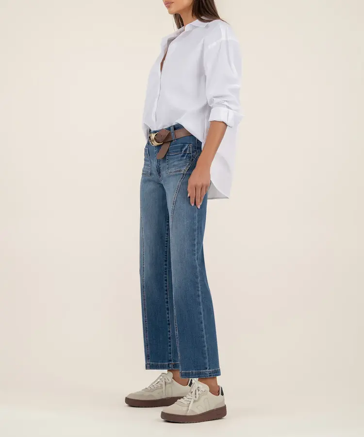 Kut from the Kloth / STS Blue CHARLOTTE HIGH RISE WIDE LEG FRT SEAM PATCH PKTS